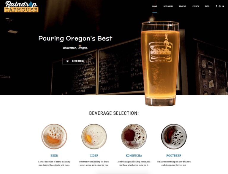 Restaurant Web Design Beaverton Oregon